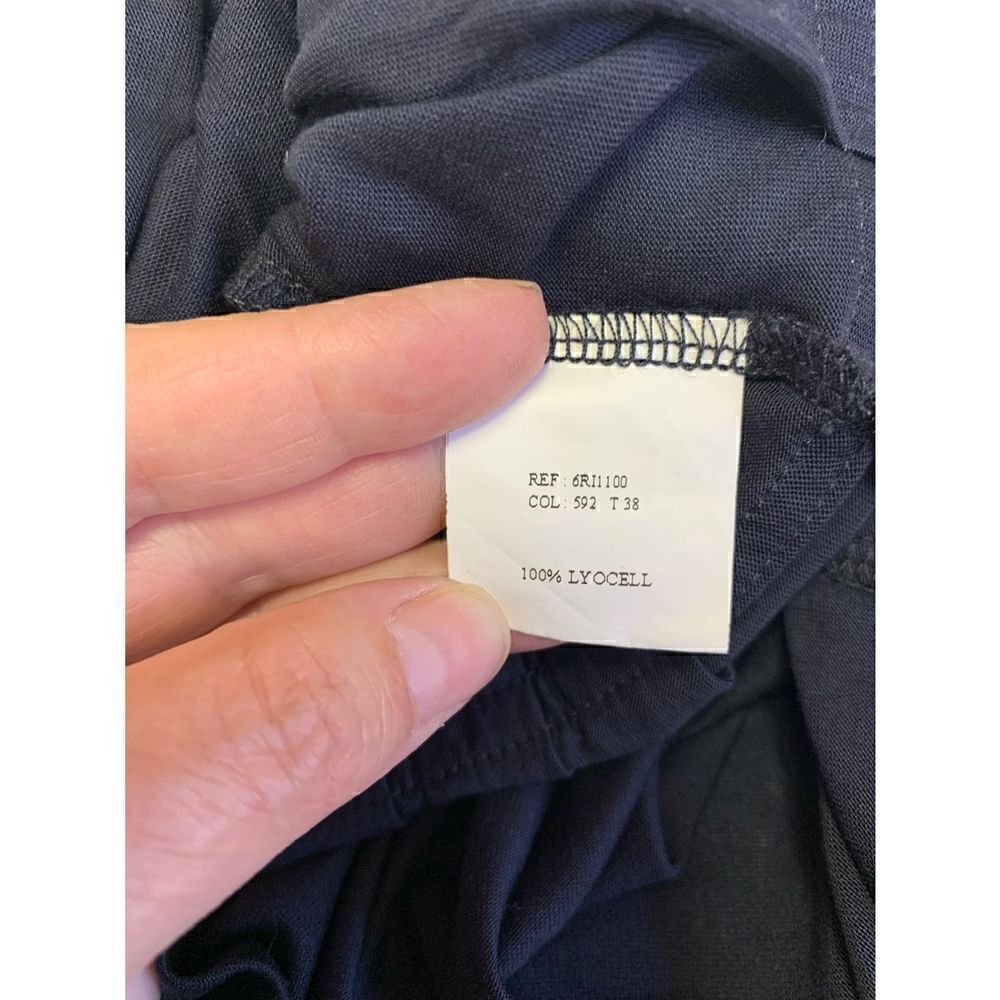 Rodier Navy Lyocell Dress Size 6 - Picture 9 of 12